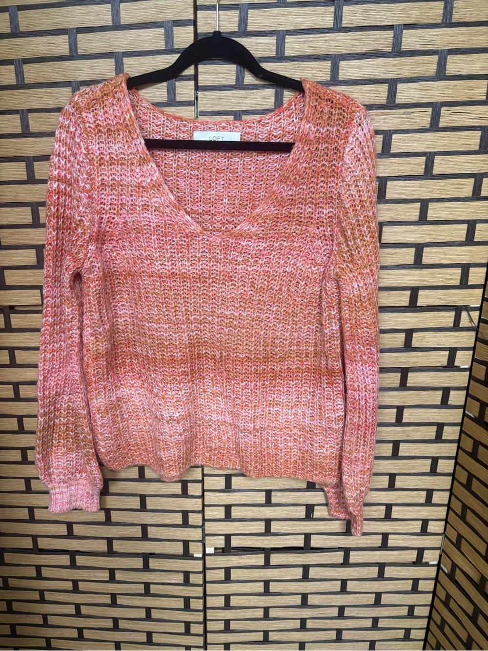 Loft Orange sweater size medium